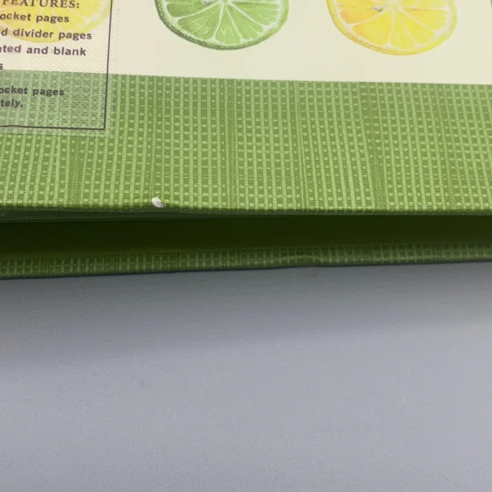 Hallmark Lemon Lime Menu & Recipe Organizer Takeout Menu Recipe Spiral Organizer